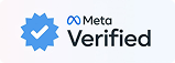 Selo Meta Verified azul com checkmark e texto "Meta Verified